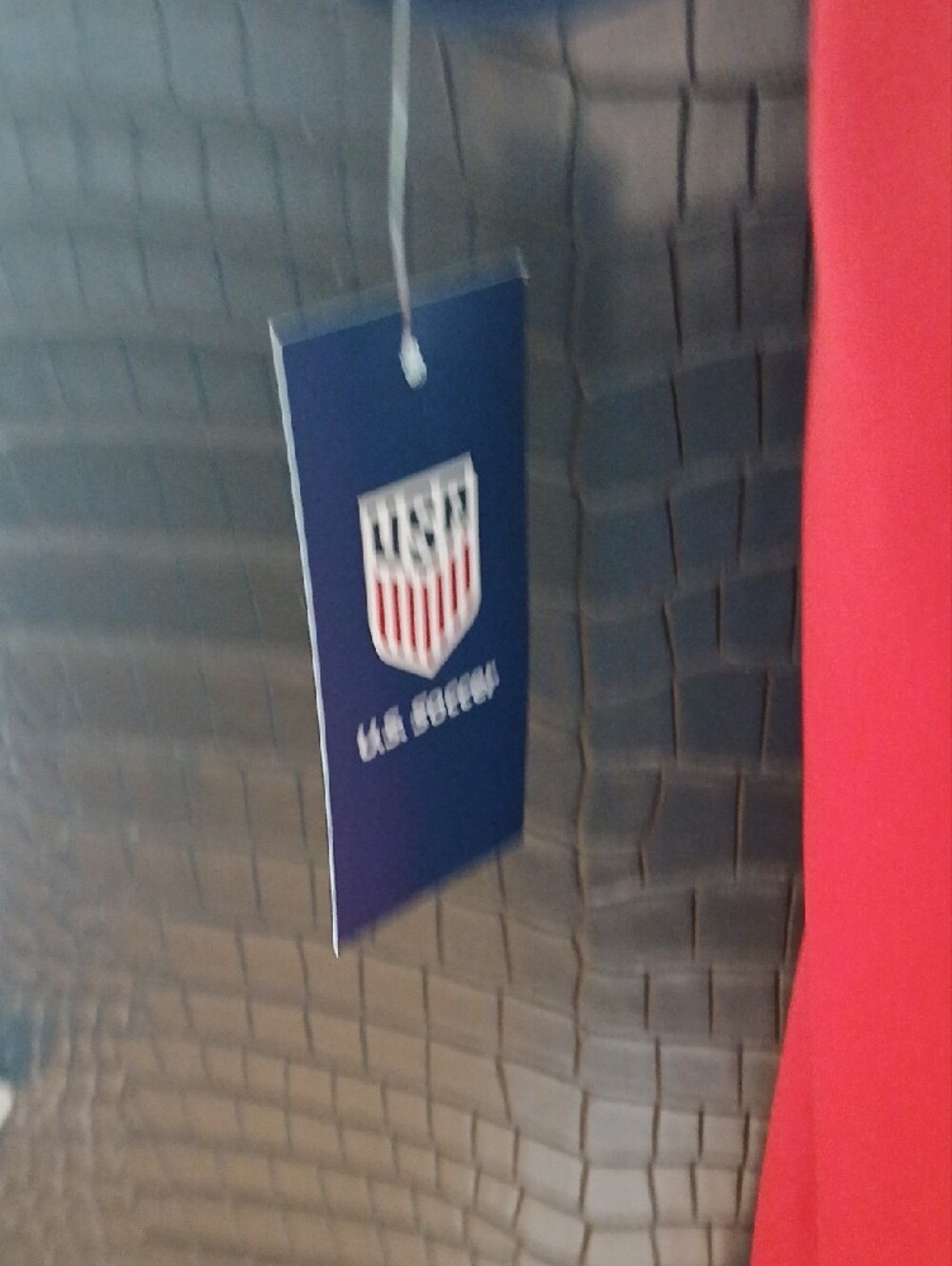 USA Red Soccer Jersey with V-Neck - Picture 3 of 4